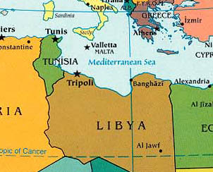 Map of north central Africa